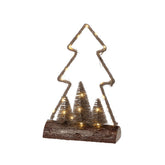 Lumineo BO Micro-Led  Tree Light with Log Base - Warm White